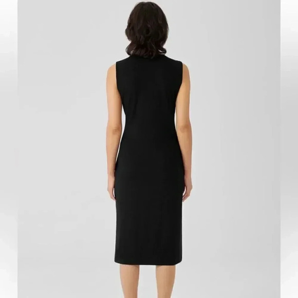 NWT Eileen Fisher Tie Front Jewel Neck Sleeveless Jersey Knit Dress size Small - Picture 13 of 13